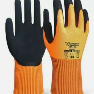 Wonder Grip Thermal Glove Thermo Waterproof Latex Outdoor Work Grip Wet Aqua 